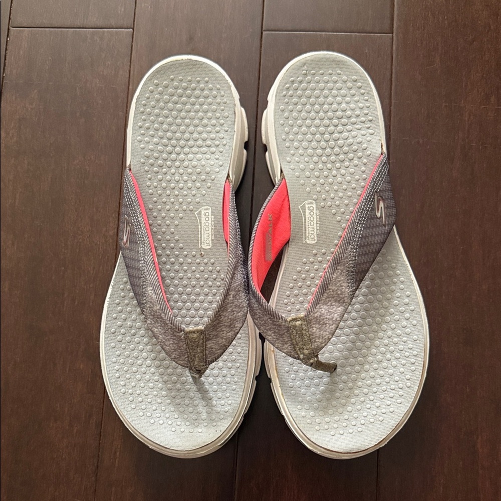 Skechers Gray and Pink Sandals